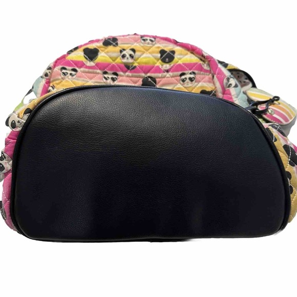 Luv Betsey Panda Bear Backpack Quilted Rainbow Stripes by Betsy Johnson - Picture 15 of 16